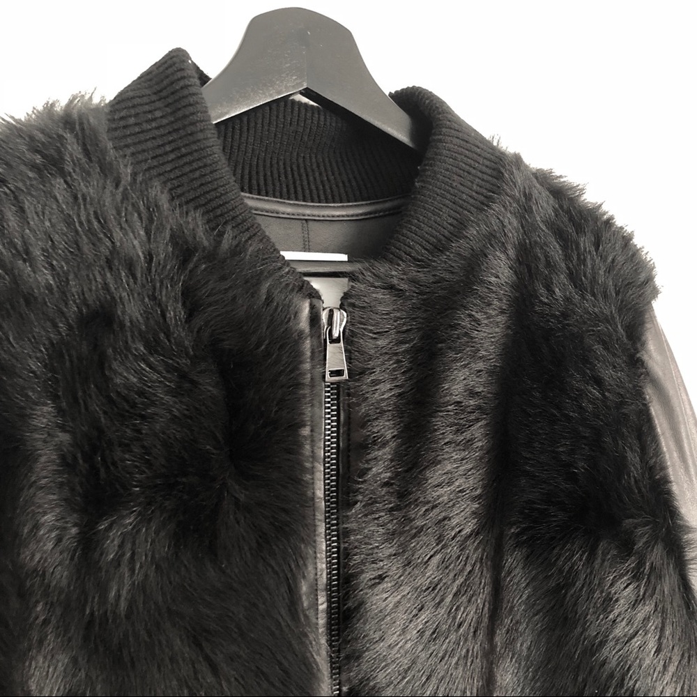 Vince Shearling and Leather Coat - Picture 3 of 8